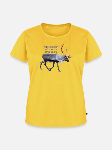 DREI-LÄNDER-ROSETTE - Frauen Premium Bio T-Shirt - Sonnengelb
