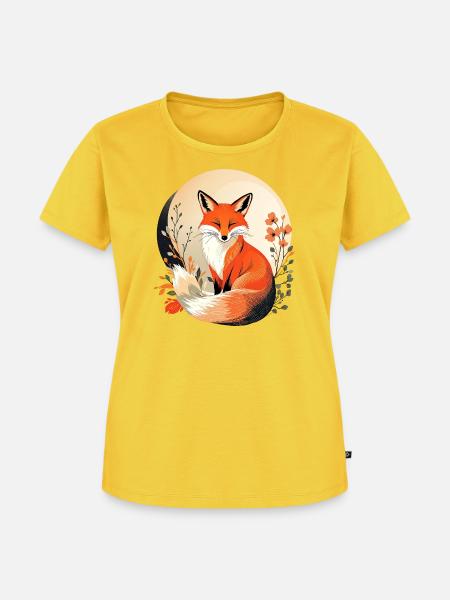 Boho Fuchs - Frauen Premium Bio T-Shirt - Sonnengelb