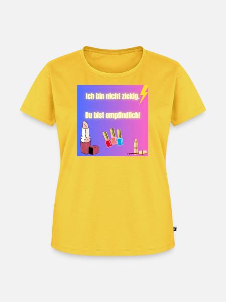 Lustiges Sprüche Shirt - Frauen Premium Bio T-Shirt - Sonnengelb