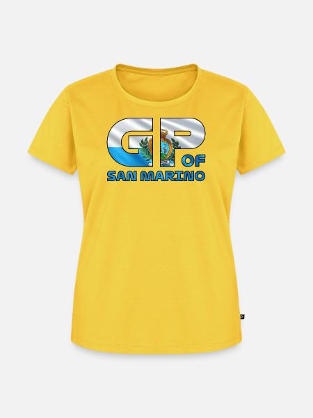 san_marino_gp - Frauen Premium Bio T-Shirt - Sonnengelb
