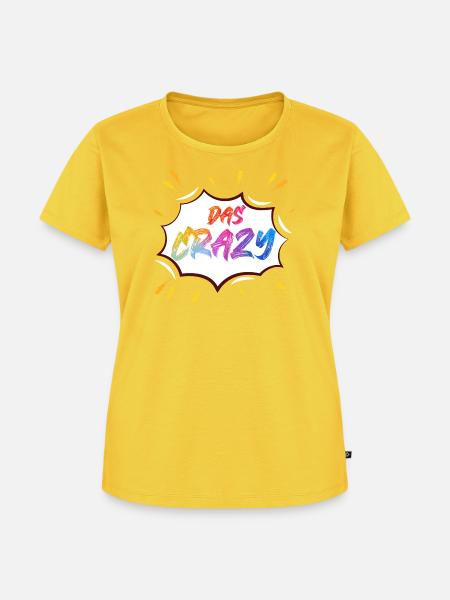 Das Crazy Farbknall - Frauen Premium Bio T-Shirt - Sonnengelb