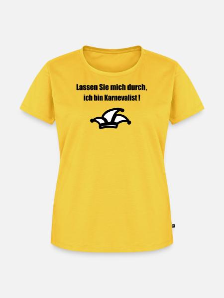 Karnevalist - Frauen Premium Bio T-Shirt - Sonnengelb