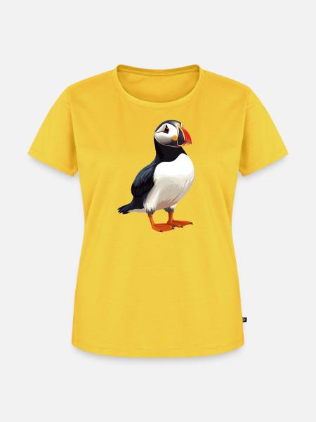 Puffin Papageientaucher - Frauen Premium Bio T-Shirt - Sonnengelb