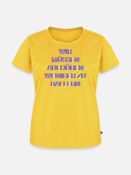 Hardtekk Tekk - Frauen Premium Bio T-Shirt - Sonnengelb