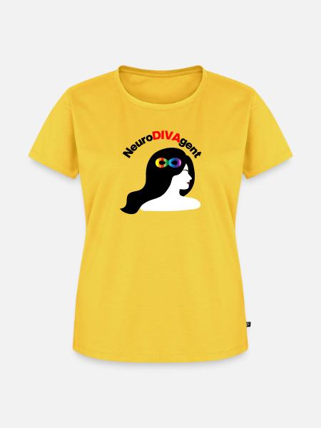 NeuroDivaGent als Superpower, Neurodivergent - Frauen Premium Bio T-Shirt - Sonnengelb