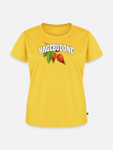 Hagebuddne – Wortspiel Meme Spruch - Frauen Premium Bio T-Shirt - Sonnengelb