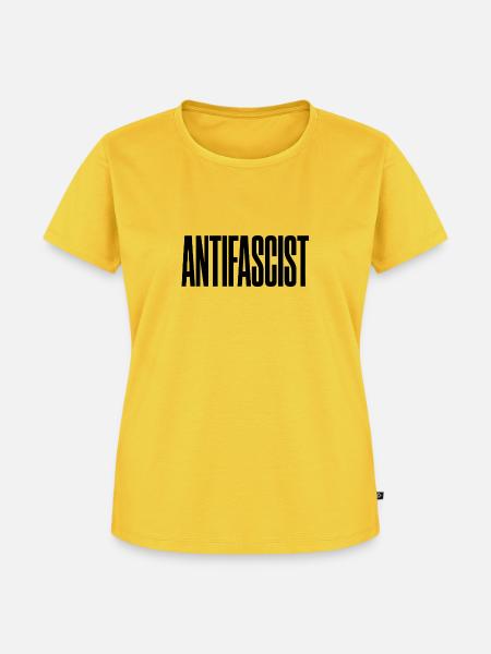 Antifaschist – Antifa Tee - Frauen Premium Bio T-Shirt - Sonnengelb