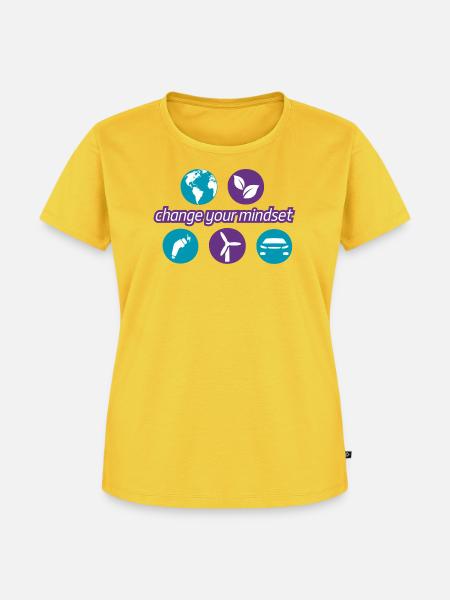 Change_your_mindset - Frauen Premium Bio T-Shirt - Sonnengelb