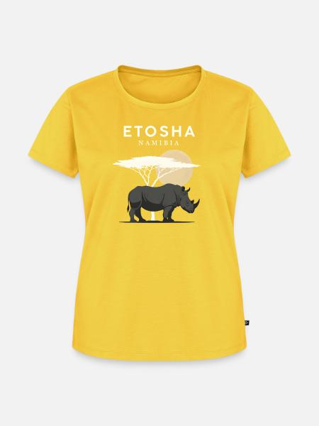 Etoshi Namibia - Frauen Premium Bio T-Shirt - Sonnengelb