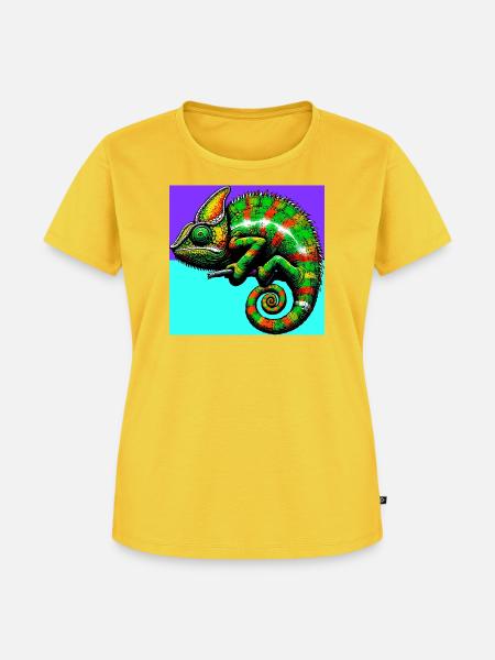 Chamäleon - Frauen Premium Bio T-Shirt - Sonnengelb