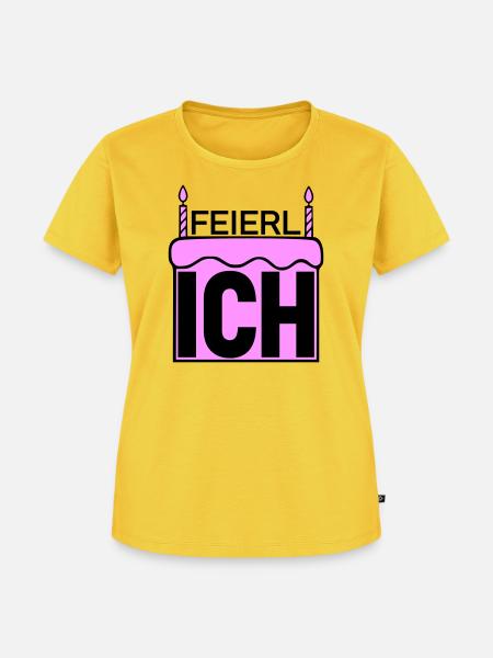ich feierlich - Frauen Premium Bio T-Shirt - Sonnengelb