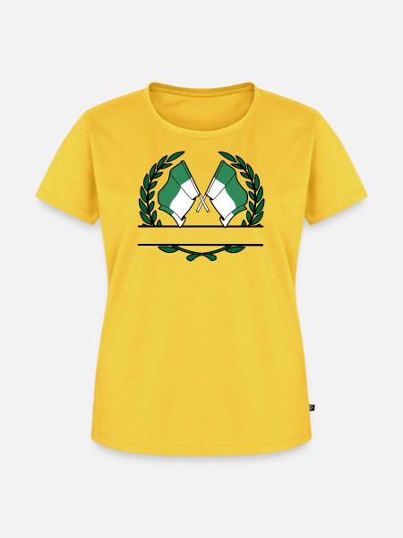 Vlieland Laurel Custom – Island Edition - Frauen Premium Bio T-Shirt - Sonnengelb