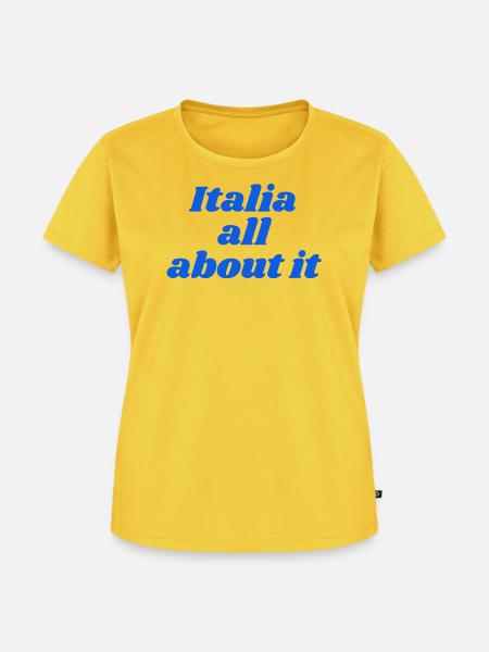 Italia all about it - Frauen Premium Bio T-Shirt - Sonnengelb