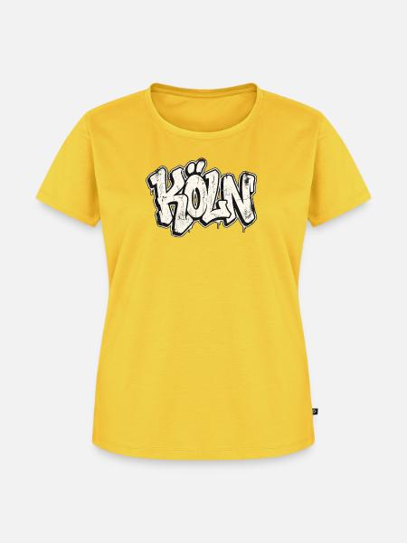 Köln Graffiti Hip Hop - Frauen Premium Bio T-Shirt - Sonnengelb