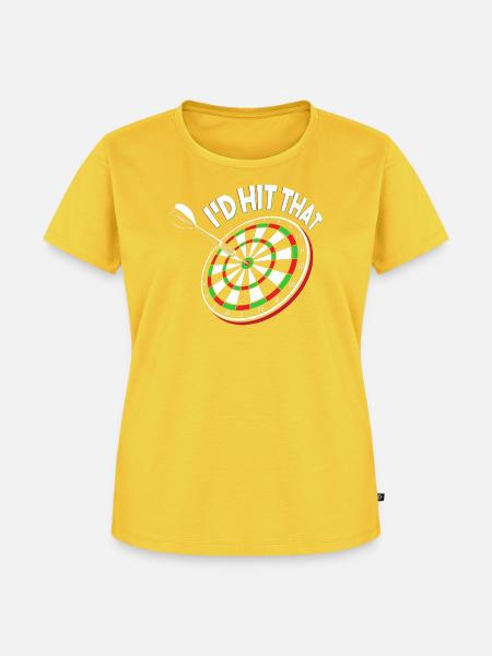 Dart Dartboard Dartpfeil - Frauen Premium Bio T-Shirt - Sonnengelb