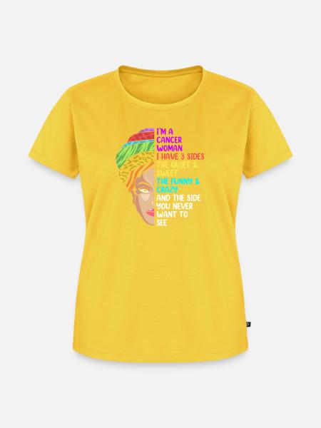 Sternzeichen Krebs - Frauen Premium Bio T-Shirt - Sonnengelb