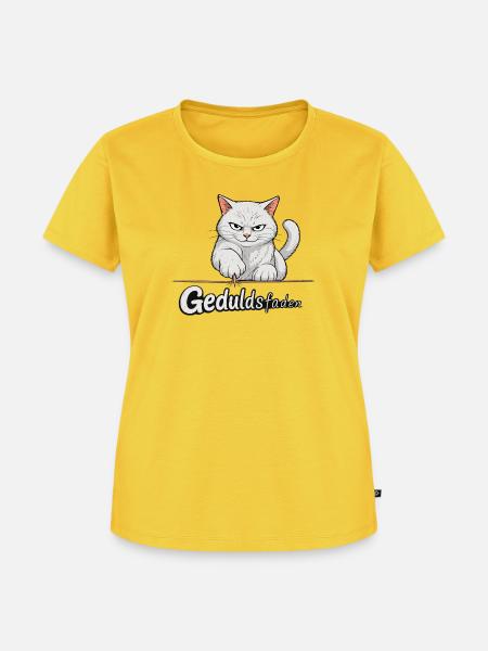 Geduldsfaden der Katze reißt - Frauen Premium Bio T-Shirt - Sonnengelb