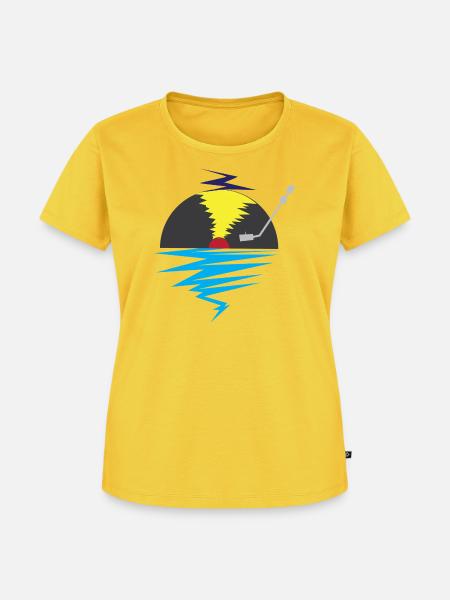 Vinyl - Frauen Premium Bio T-Shirt - Sonnengelb
