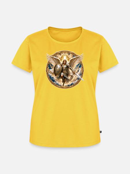 Erzengel - Frauen Premium Bio T-Shirt - Sonnengelb