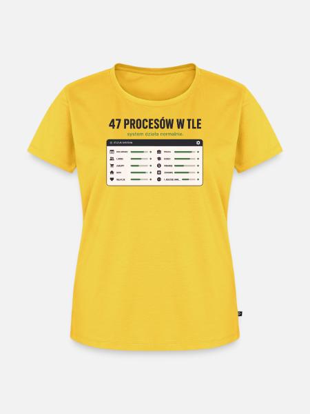 47 Procesów w Tle - Frauen Premium Bio T-Shirt - Sonnengelb