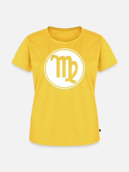 Sternzeichen Jungfrau - Frauen Premium Bio T-Shirt - Sonnengelb