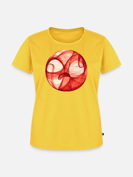 Lebensbaum Rot - Frauen Premium Bio T-Shirt - Sonnengelb