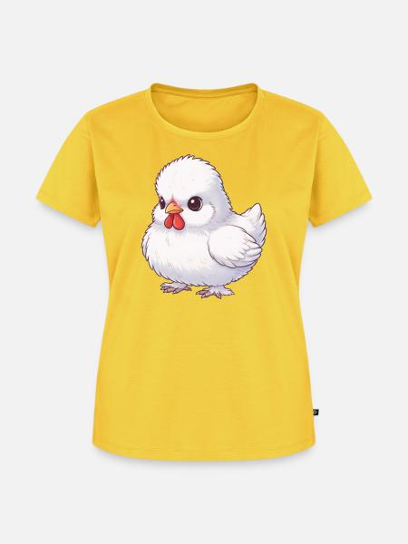 Seidenhuhn - Frauen Premium Bio T-Shirt - Sonnengelb