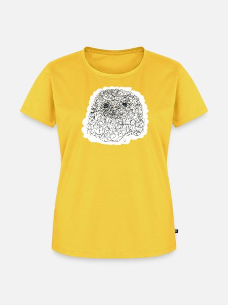 Curly Sherly - Frauen Premium Bio T-Shirt - Sonnengelb