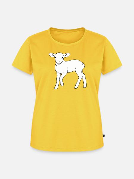 lamm - Frauen Premium Bio T-Shirt - Sonnengelb