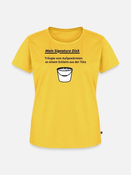 Signature Dish - Frauen Premium Bio T-Shirt - Sonnengelb