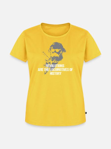 Karl Marx Rebel - Frauen Premium Bio T-Shirt - Sonnengelb