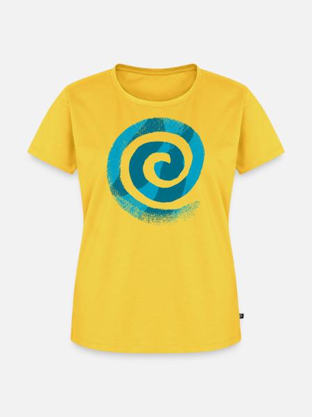 Spirale - Frauen Premium Bio T-Shirt - Sonnengelb