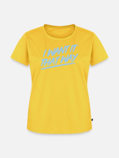 I Want It That Way - Backstreet - Frauen Premium Bio T-Shirt - Sonnengelb