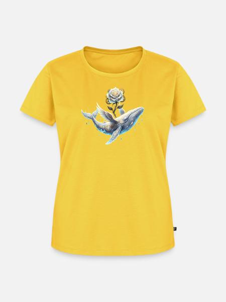 Himmlische Liebe - Frauen Premium Bio T-Shirt - Sonnengelb