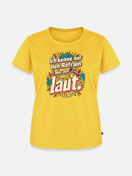 Schlagerfan Schlagerparty Schlagermove Konzert - Frauen Premium Bio T-Shirt - Sonnengelb