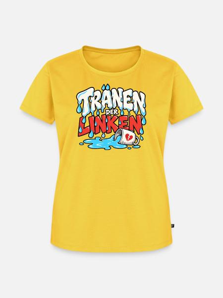 Tränen der Linken Linke Tränen - Frauen Premium Bio T-Shirt - Sonnengelb
