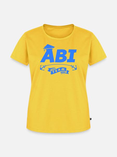 Abi Team Abschlussanker - Frauen Premium Bio T-Shirt - Sonnengelb