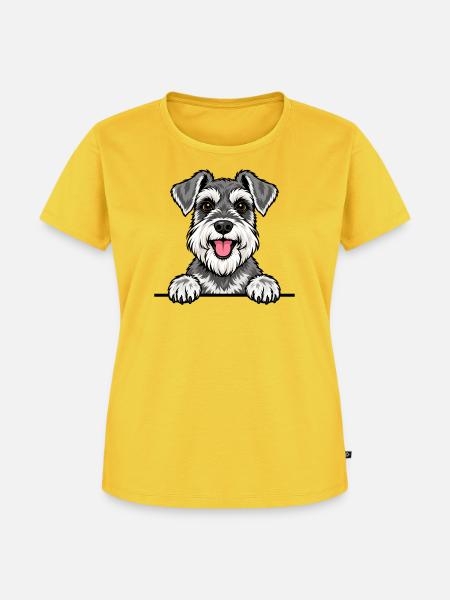 Zwergschnauzer - Frauen Premium Bio T-Shirt - Sonnengelb