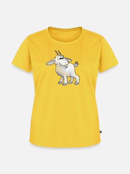 Ziege - Frauen Premium Bio T-Shirt - Sonnengelb