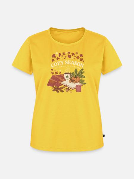 Ber Months Cozy Season Herbstzeit - Frauen Premium Bio T-Shirt - Sonnengelb