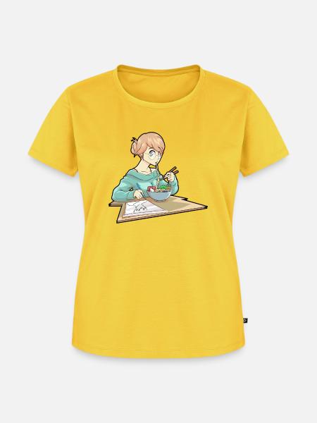 Ramen Anime - Frauen Premium Bio T-Shirt - Sonnengelb