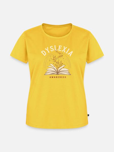 Dyslexia Awarness Dyslexia - Frauen Premium Bio T-Shirt - Sonnengelb