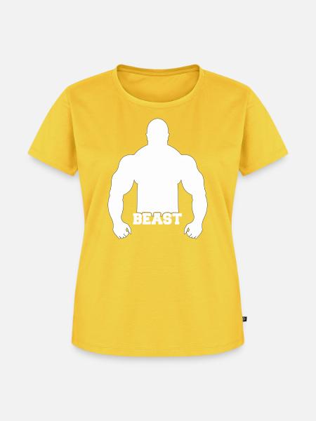 Beast Kraftsilhouette Druck - Frauen Premium Bio T-Shirt - Sonnengelb