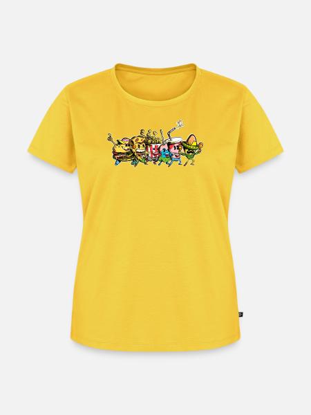 Snack-Festival - Frauen Premium Bio T-Shirt - Sonnengelb