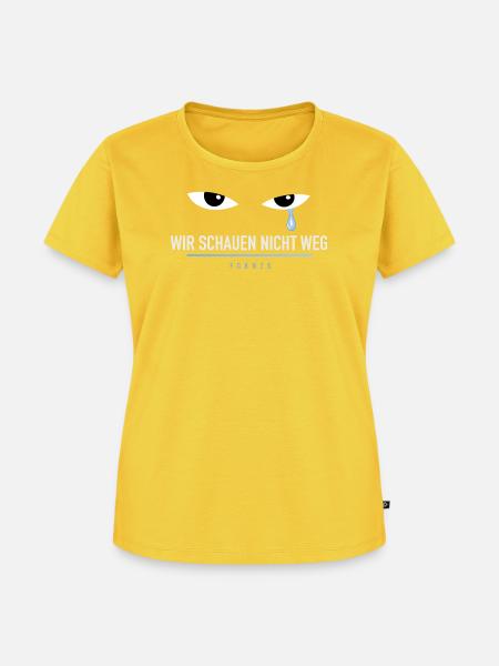 The Blue Tear – FCKNZS - Frauen Premium Bio T-Shirt - Sonnengelb