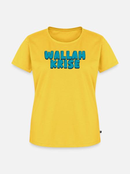 wallah krise - Frauen Premium Bio T-Shirt - Sonnengelb
