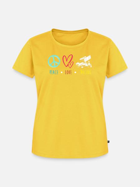 Dirt Track Racing - Frauen Premium Bio T-Shirt - Sonnengelb