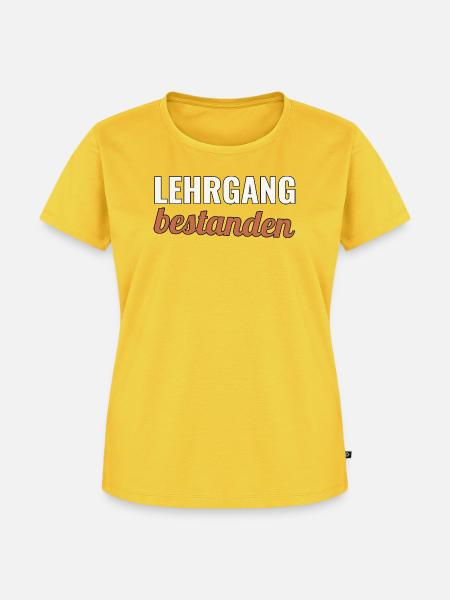 Feuerwehr Ausbildung Geschenk zum Lehrgangsabschlu - Frauen Premium Bio T-Shirt - Sonnengelb