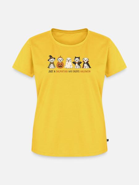 Dalmatiner-Halloween-Crew - Frauen Premium Bio T-Shirt - Sonnengelb