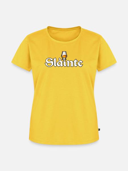 Sláinte Bierglas Design - Frauen Premium Bio T-Shirt - Sonnengelb